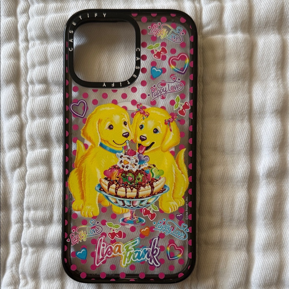 Casetify Lisa Frank Puppy Love Phone Case - Pink- iPhone 16 ProMax